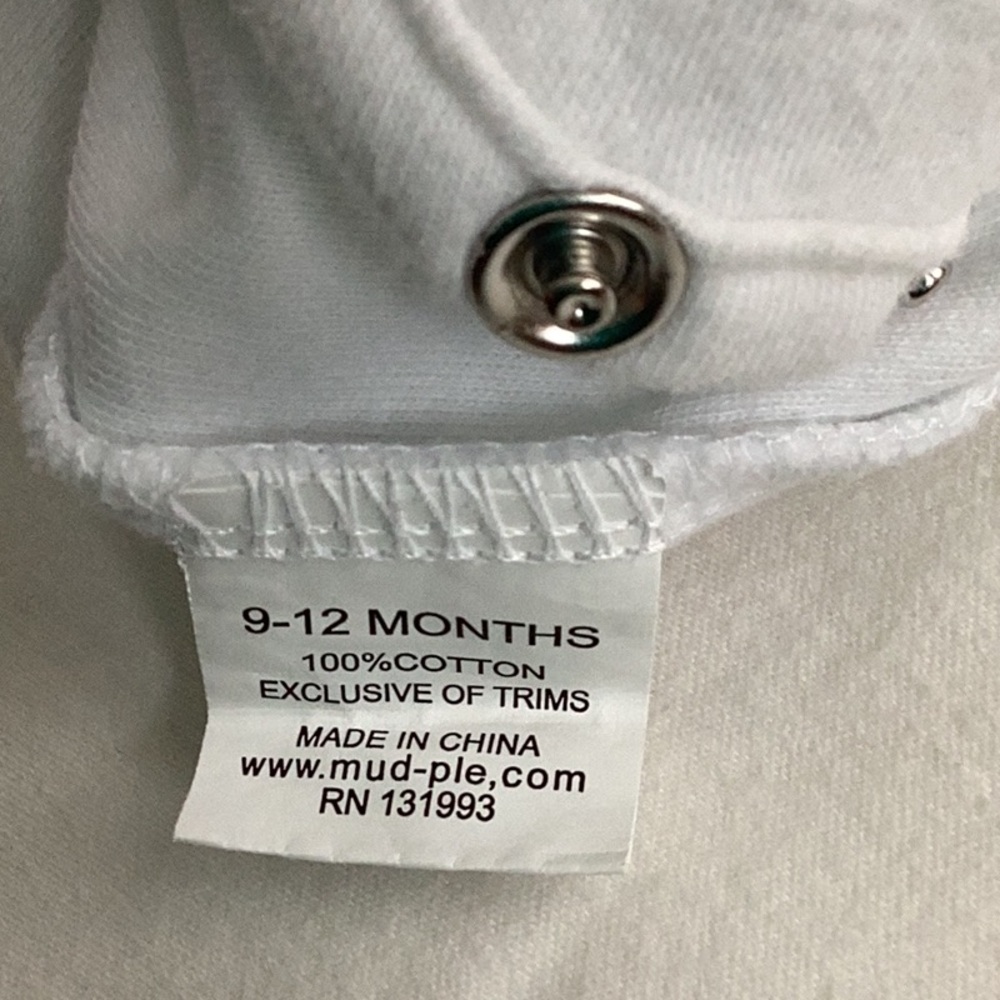 Mudpie baby 9-12 month snap bottom one piece. - Picture 3 of 8